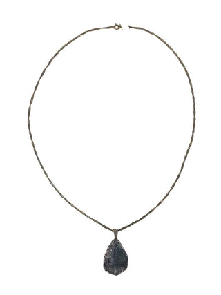 R Sterling druzy necklace