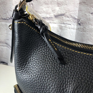 R Pebble leather zip top handbag