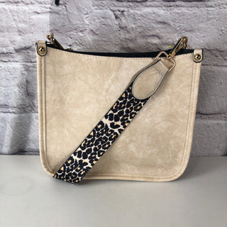 R Vegan Crossbody w/ animal print guitar strap