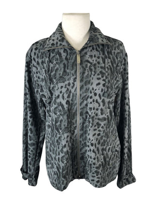 R Zenergy animal print zip front jacket