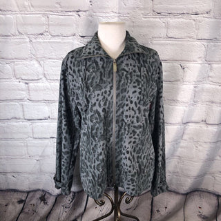 R Zenergy animal print zip front jacket