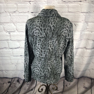 R Zenergy animal print zip front jacket