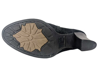 R suede side zip with heel