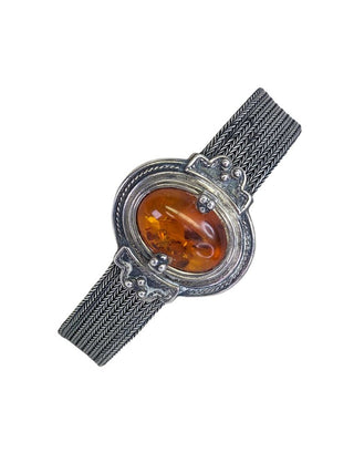 R sterling amber bracelet