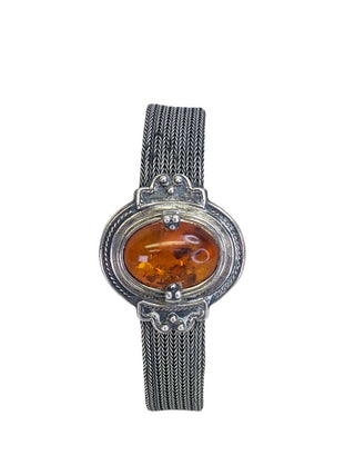 R sterling amber bracelet