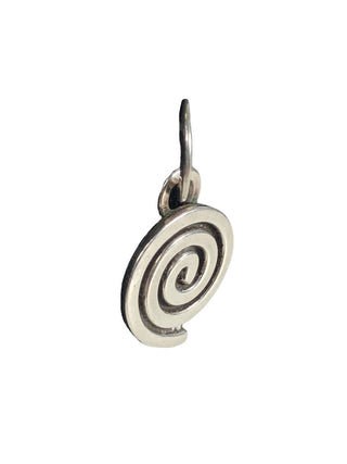 R Spiral Sterling charm