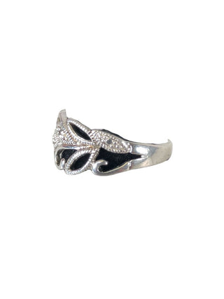 R Sterling marcasite ring