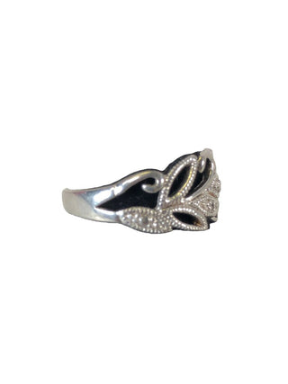 R Sterling marcasite ring