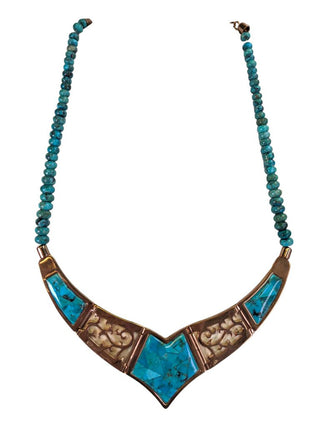 R copper turquoise necklace
