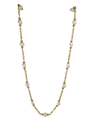 R Bronze & Pearl necklace made in Italy