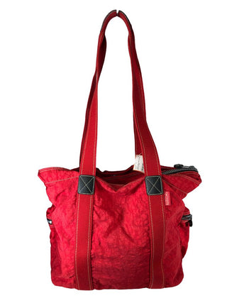 R Nylon zip top tote