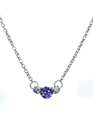 R sterling stone pendant necklace