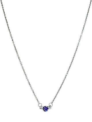 R sterling stone pendant necklace