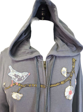 R Floral Zip Up w/Tie