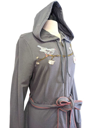 R Floral Zip Up w/Tie