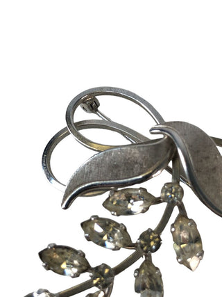R Sterling Rhinestone Pin