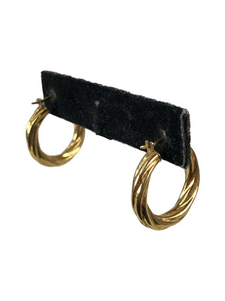R 14k twisted hoop earrings