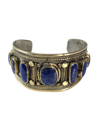 R Nickel silver stone cuff