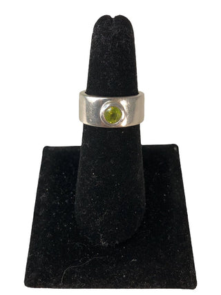 R Sterling stone ring