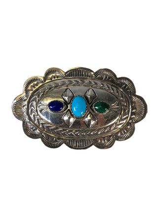 R Sterling stamped pin w/ stones