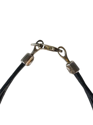 Sterling medallion bracelet on cording