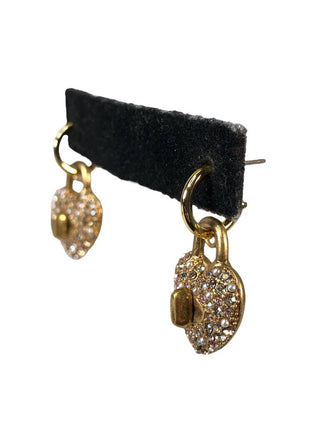 R Costume Turn Lock Heart Earrings