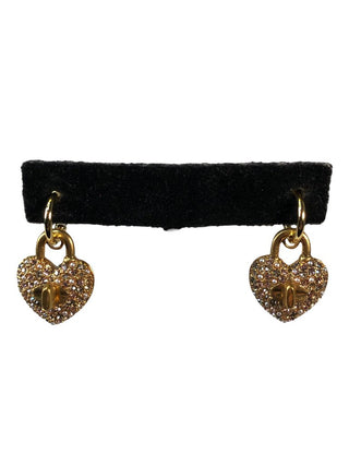 R Costume Turn Lock Heart Earrings