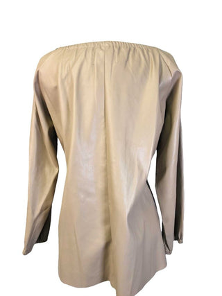 R NWT Faux Leather Off The Shoulder Retails $84