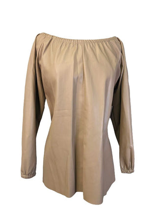 R NWT Faux Leather Off The Shoulder Retails $84