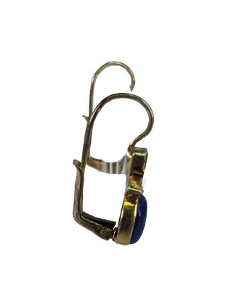 R vermeil lapis, garnet, & pearl earrings