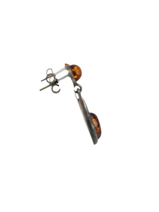 R sterling amber dangle earrings