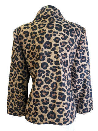 R Leopard Print Button Front