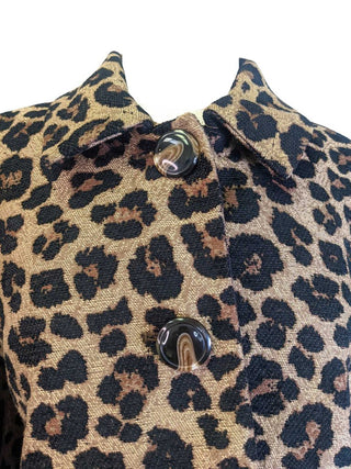 R Leopard Print Button Front