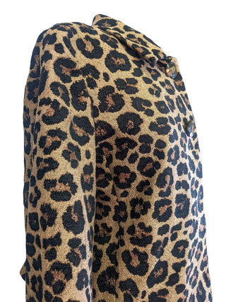 R Leopard Print Button Front