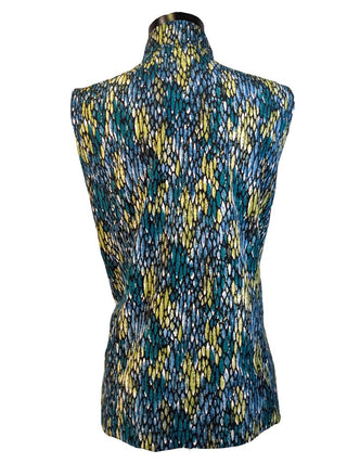 R Printed Zip Up Vest