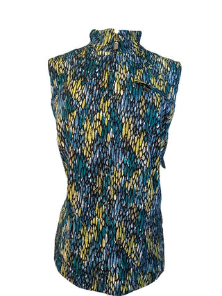 R Printed Zip Up Vest
