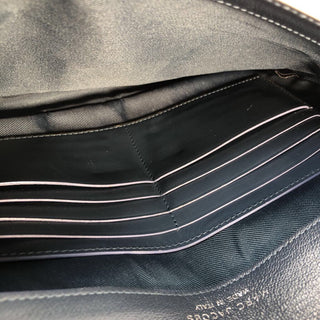 R Leather flap handbag