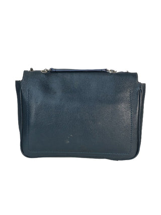 R Leather flap handbag