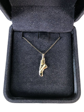 R Sterling Ballerina Slipper Necklace