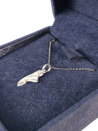 R Sterling Ballerina Slipper Necklace