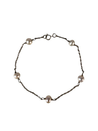 R Sterling pearl bracelet