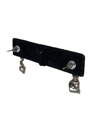 R Sterling cat earrings