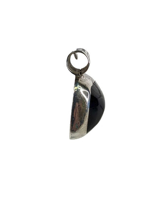 R sterling onyx slide pendant