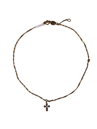 R 14K Cross Anklet