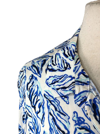 R Floral 1/2 button pullover dress