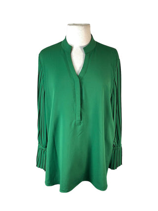 R Pleated Sleeve Pullover