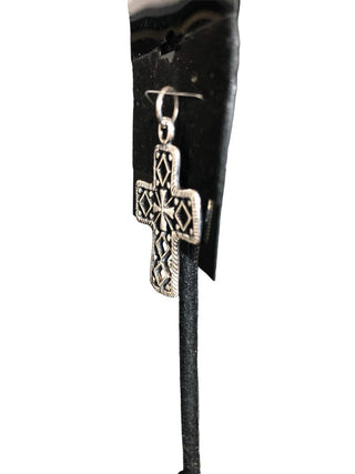 R Sterling cross pendant