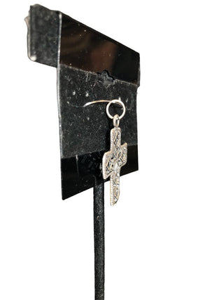 R Sterling cross pendant