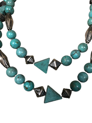 R Sterling stone bead strand