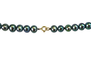 R fresh water pearl knotted strand with 14k clasp